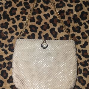Whiting & Davis Cream Metal Mesh Gold Chain Vintag